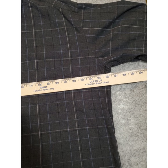 Alex Cannon Men's XL Long Sleeve Shirt Button Down Grey Windowpane Soft - Picture 7 of 13